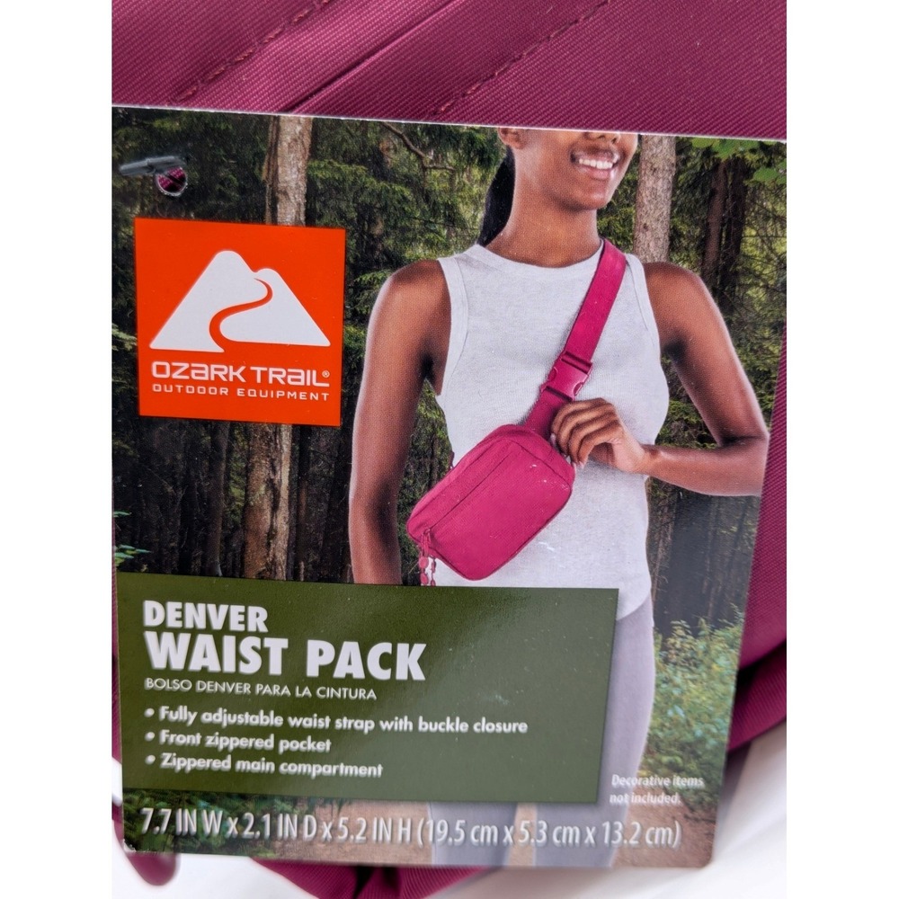 Ozark Trail Denver Waist Pack Fanny Pack Burgundy NWT Adjustable Belt Bag Travel